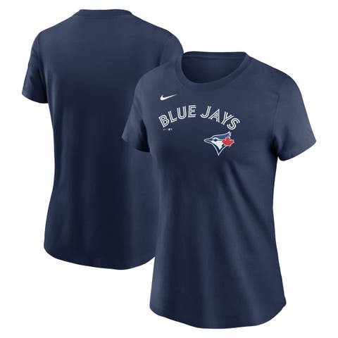 Women's Nike  Navy Toronto Blue Jays Fuse Wordmark T-Shirt