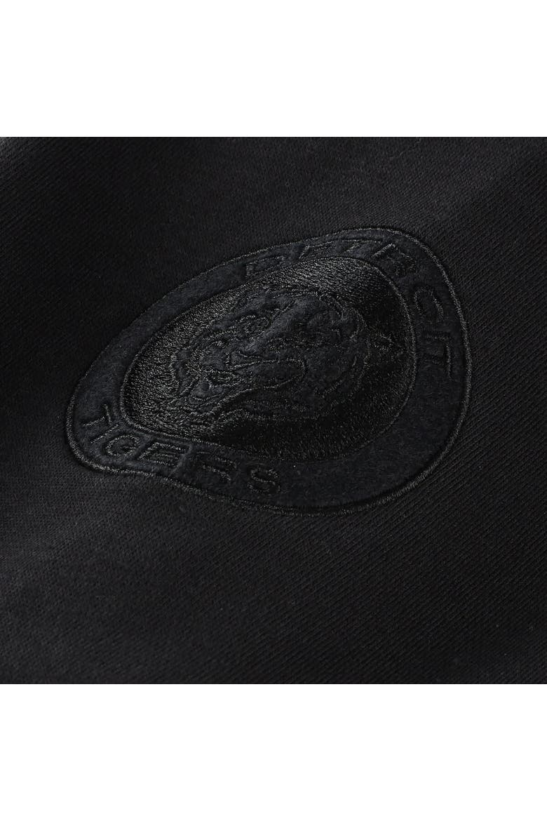 Men's Mitchell & Ness  Black Detroit Tigers Phantom Fleece Crewneck Sweatshirt, Alternate, color, Black