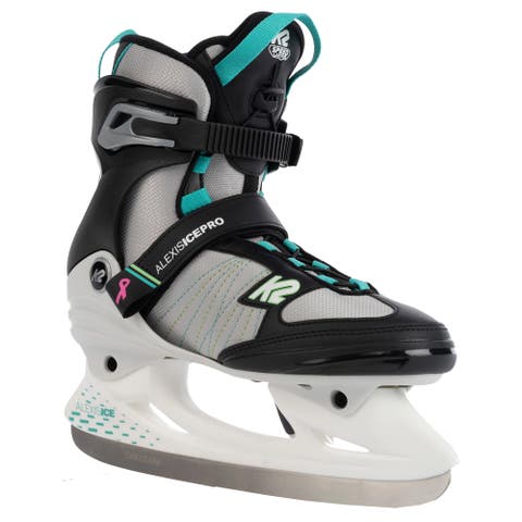 Alexis Ice Pro White Grey Teal Womens Ice Skates