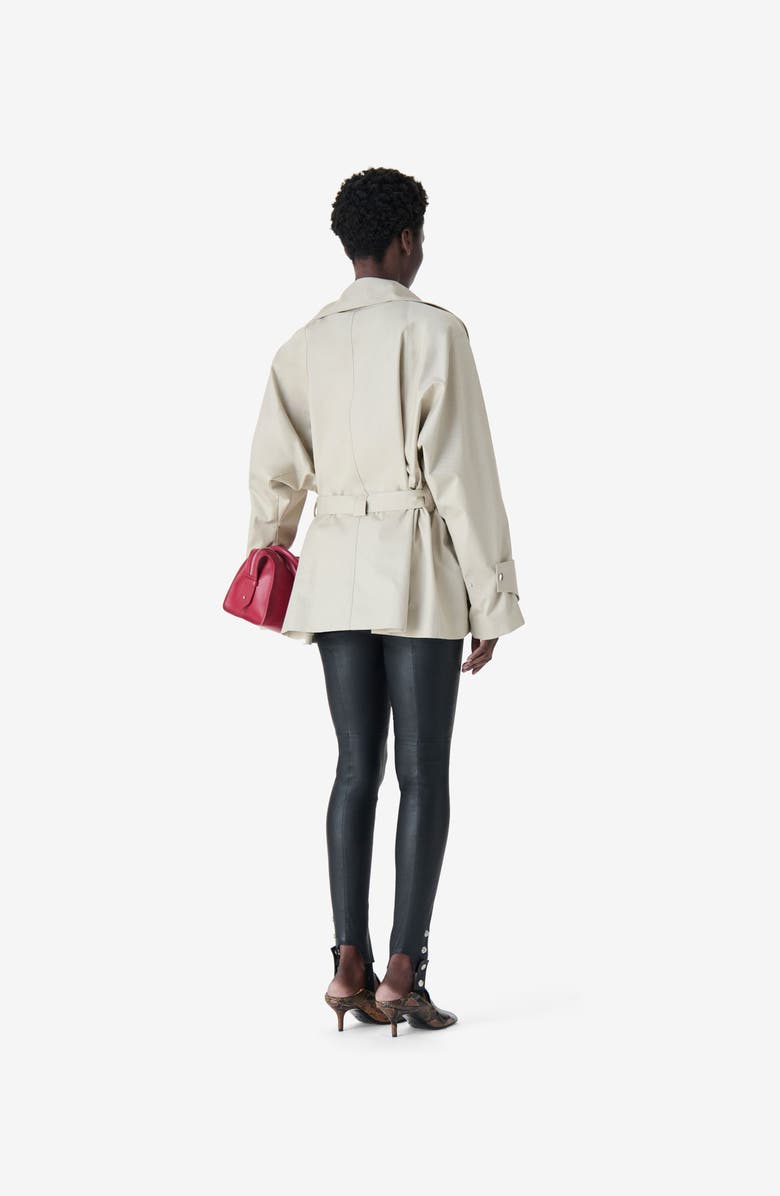 IRO Ralya Short Trench Jacket, Alternate, color, Warm Grey