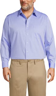Lands' End No Iron Supima Cotton Pinpoint Straight Collar Dress Shirt