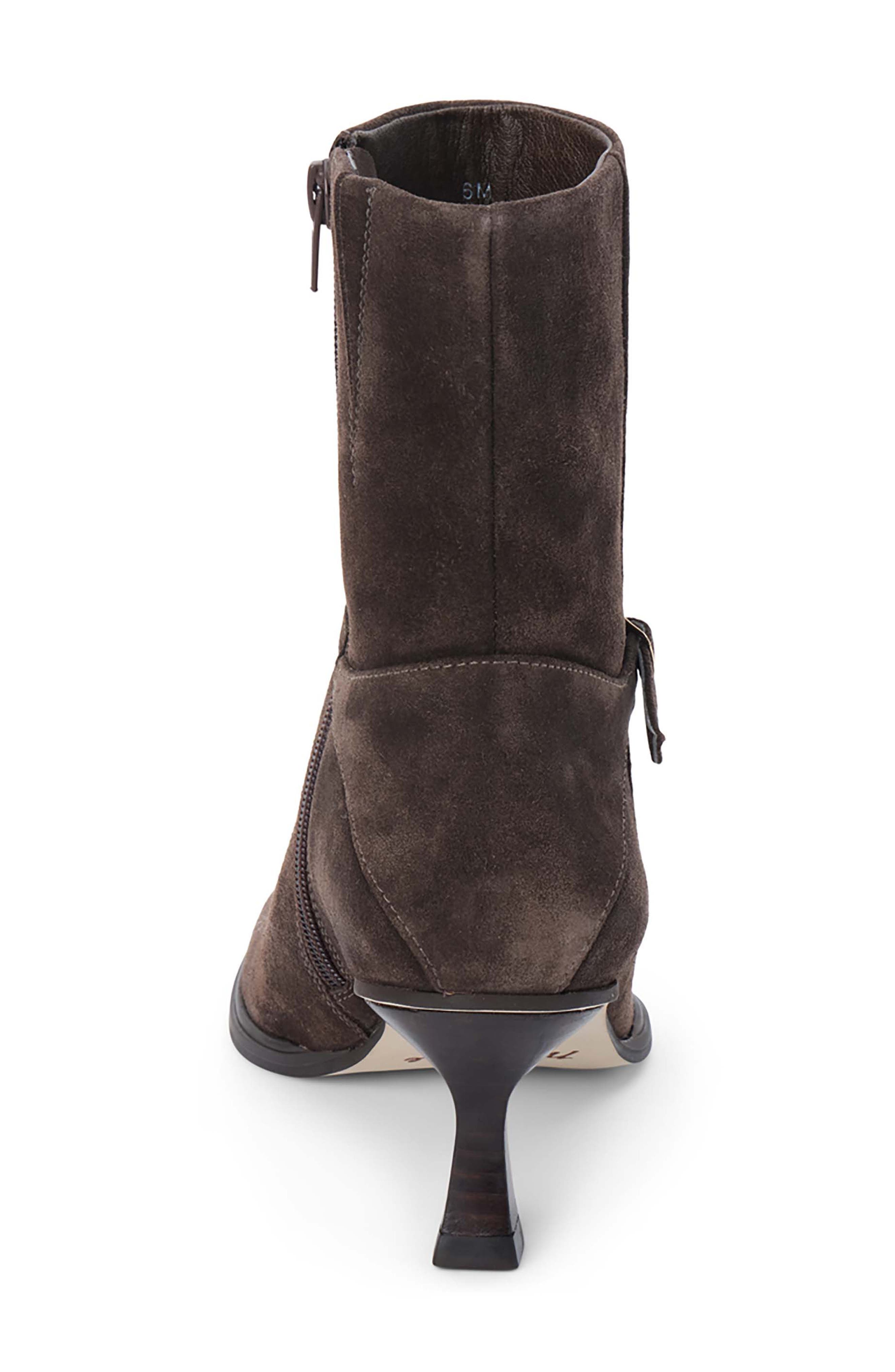 Matisse Ilana Pointed Toe Bootie, Alternate, color, Dark Chocolate