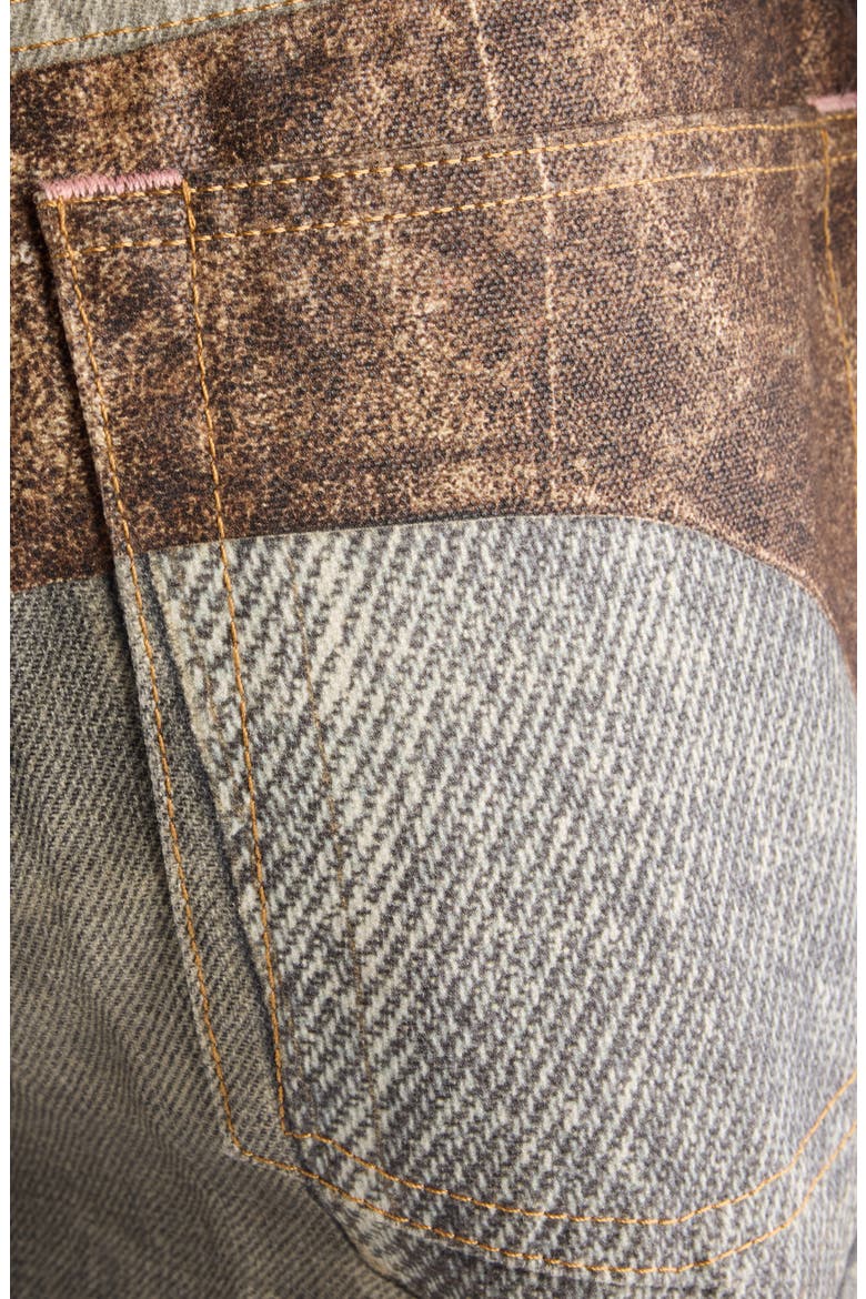 Regular Fit Chaps Trompe l'Oeil Jeans, Alternate, color, BLUE/ BROWN