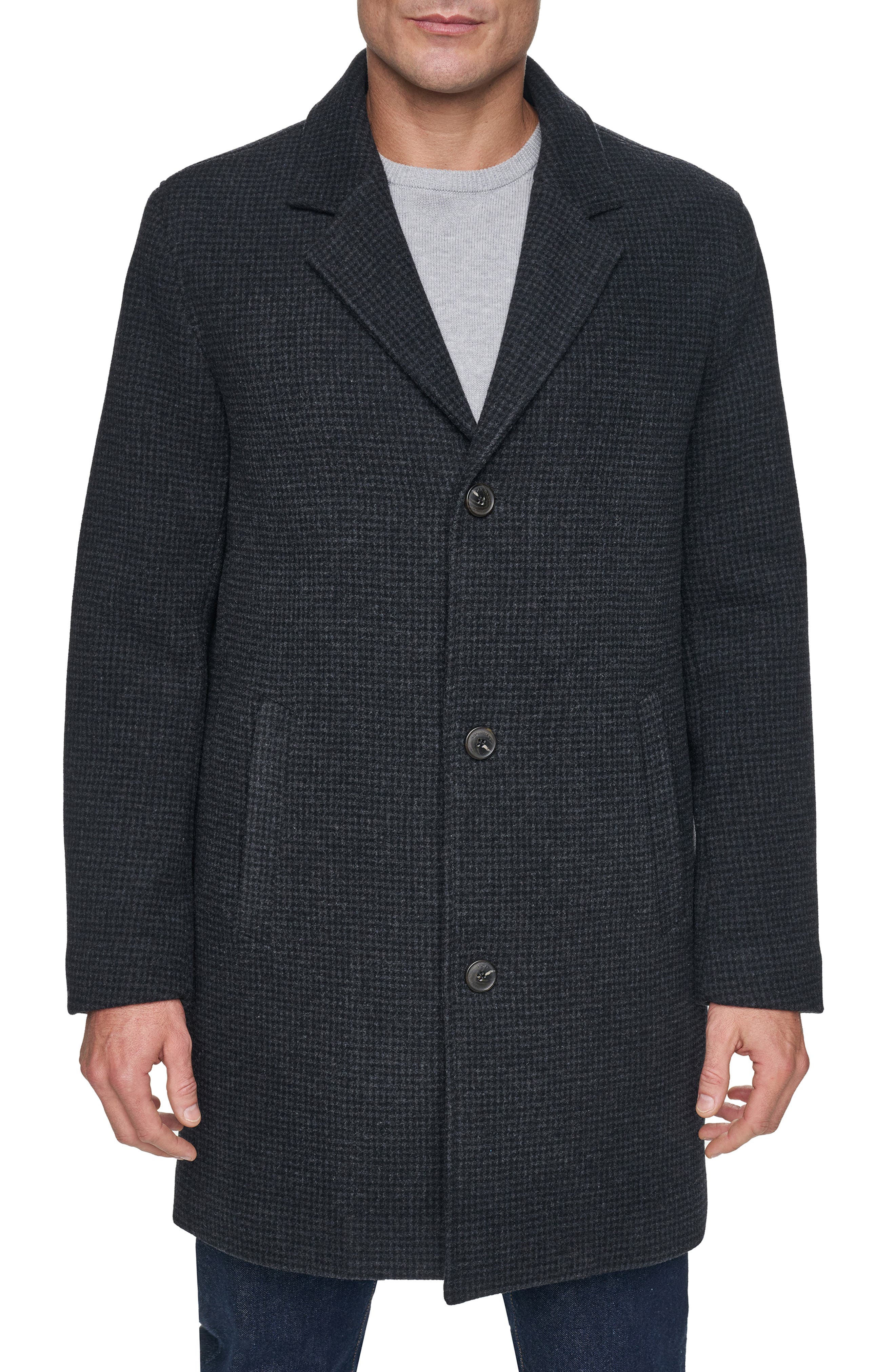 Check Flannel Coat (Men) | Nordstrom