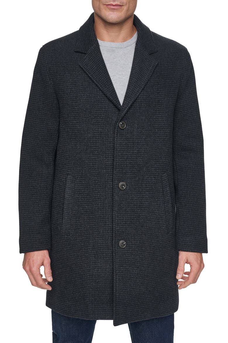 Check Flannel Coat, Main, color, CHARCOAL PLAID