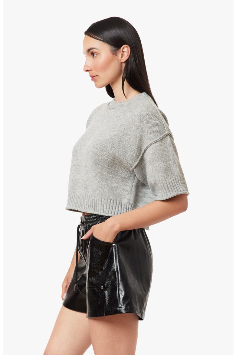 Crewneck Crop Sweater, Alternate, color, HEATHER GREY