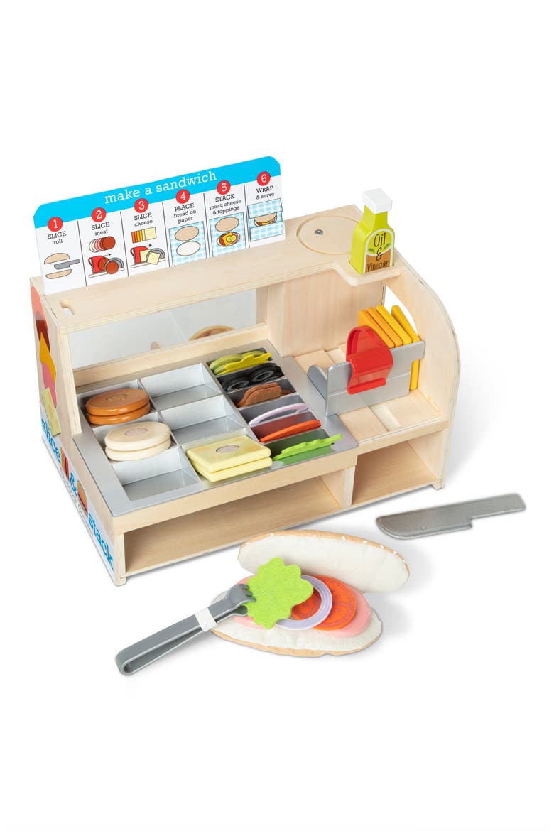 Slice & Stack 52-Piece Sandwich Counter Playset, Alternate, color, NO COLOR