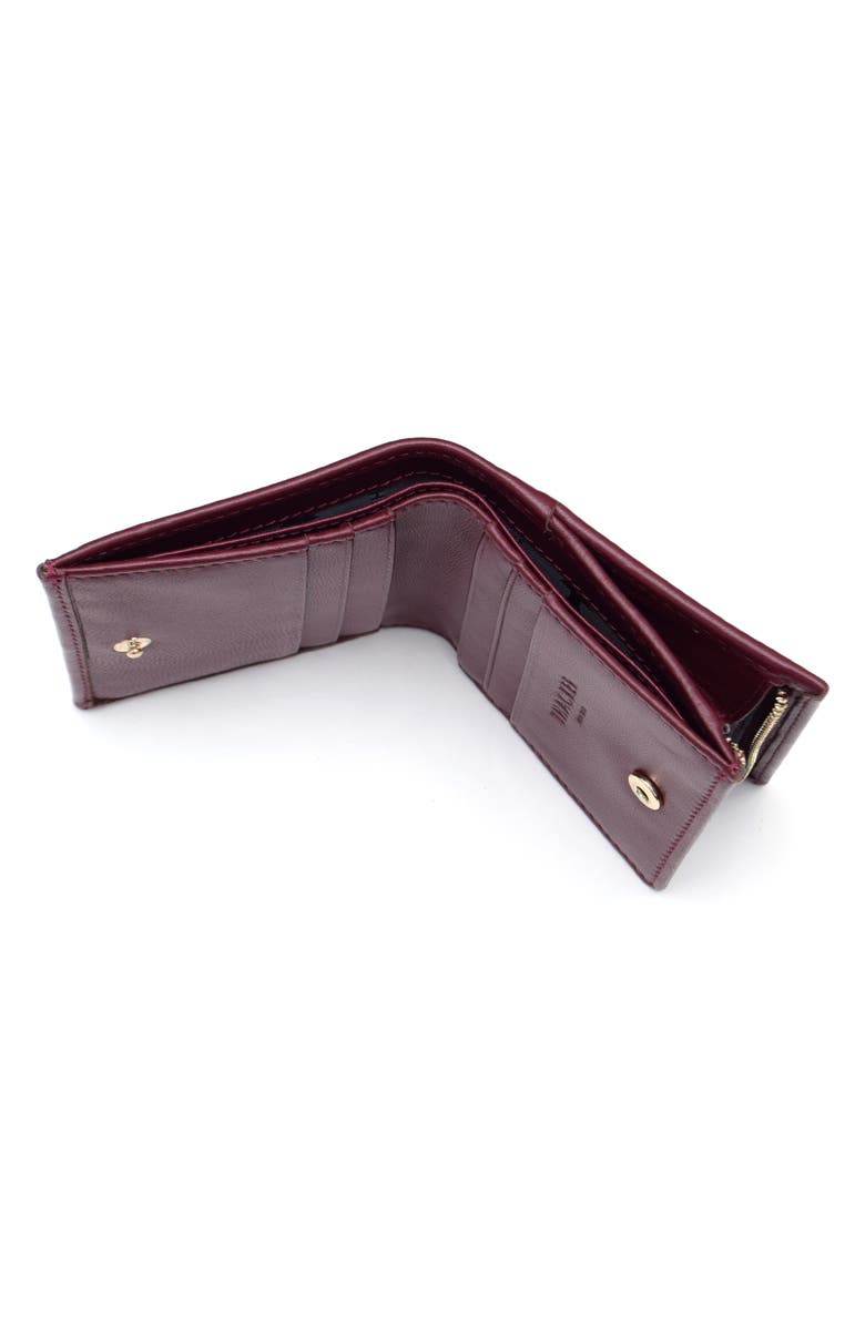 Thacker Lexi Bifold Leather Wallet, Alternate, color, Bordeaux