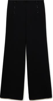 MANGO Button Wide Leg Pants