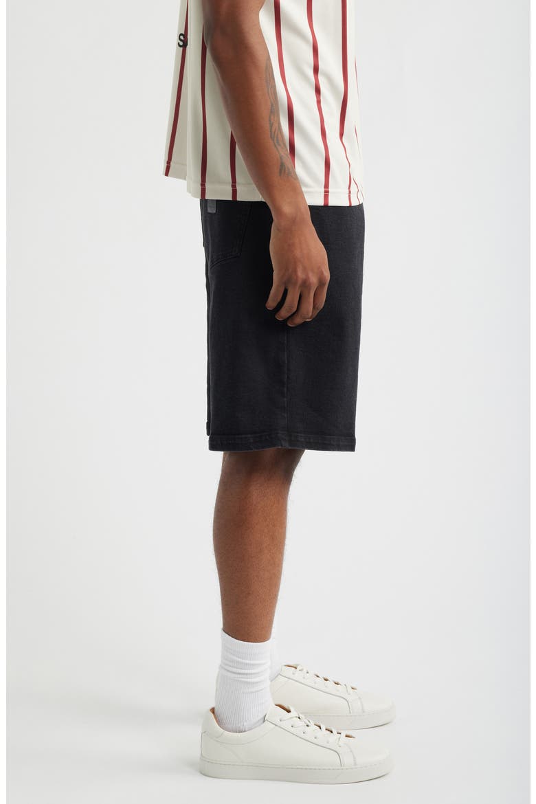 Newport Cotton Denim Shorts, Alternate, color, BLACK STONE WASHED