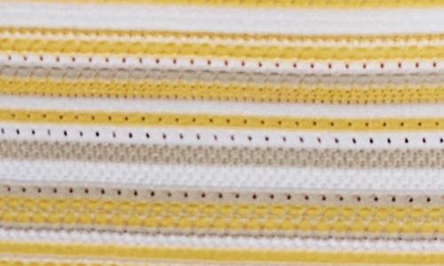 Ming Wang Stripe Knit Maxi Skirt In Pale Marigold/limestone/white