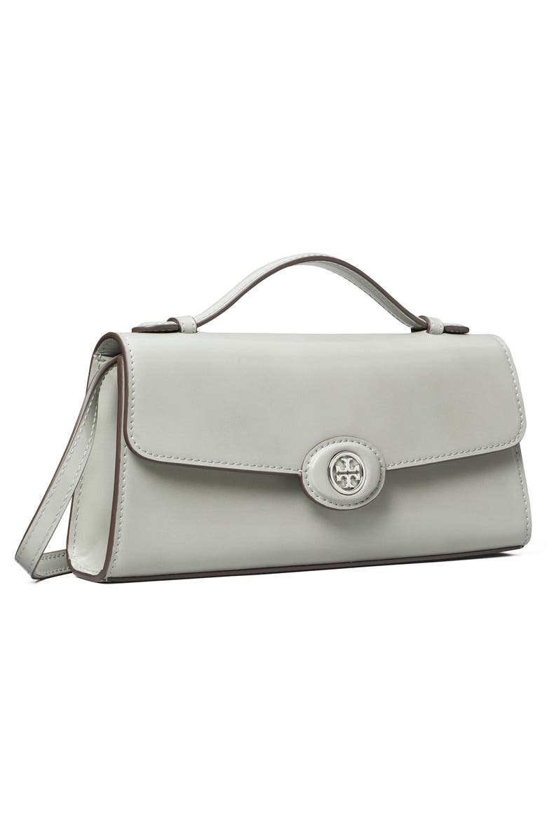 Tory Burch Robinson Spazzolato Top Handle Crossbody, Alternate, color, Light Granite