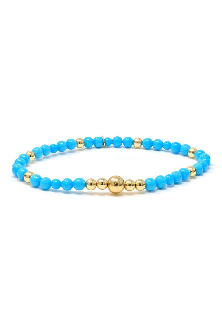 Boheme Turquoise Stretch Bracelet, Main, color, TURQUOISE/ AQUA