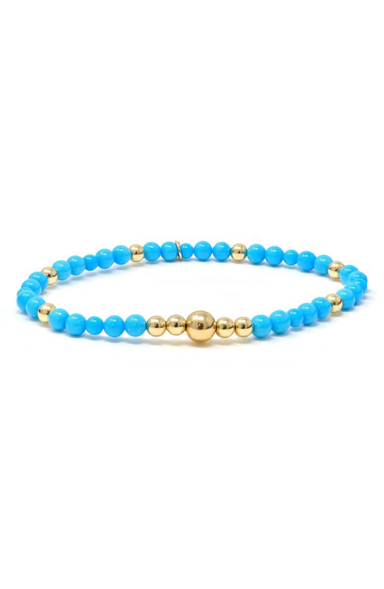Anzie Boheme Turquoise Stretch Bracelet, Main, color, Turquoise/ Aqua