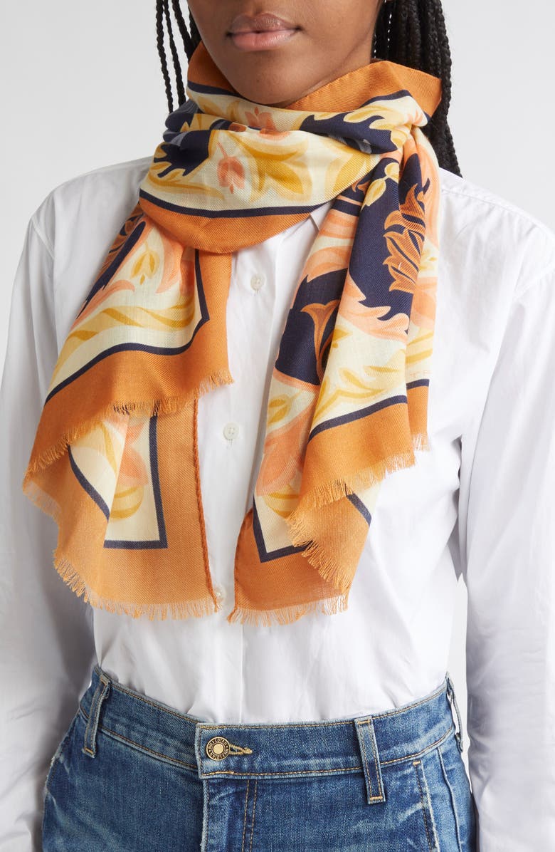 Etro Tosca Wool Fringe Scarf, Alternate, color, 