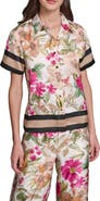 KARL LAGERFELD PARIS Floral Short Sleeve Button-Up Shirt