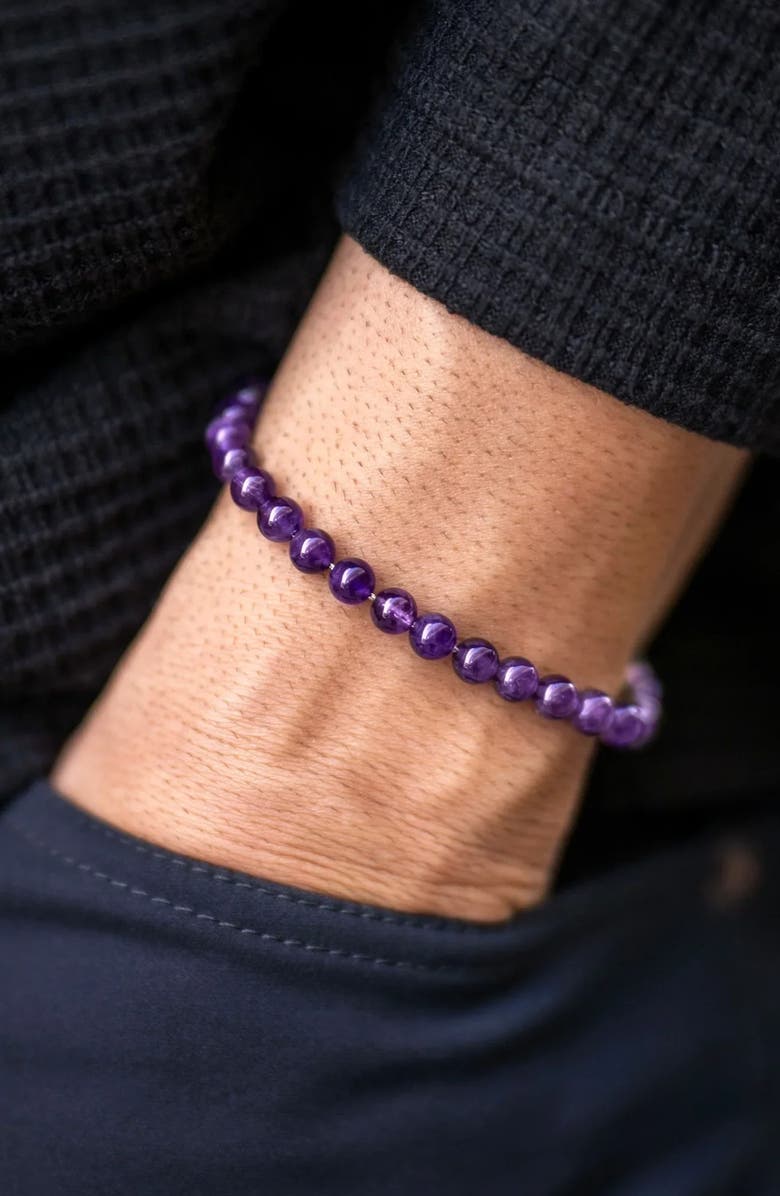 Vincero Amethyst Bead Bracelet, Alternate, color,