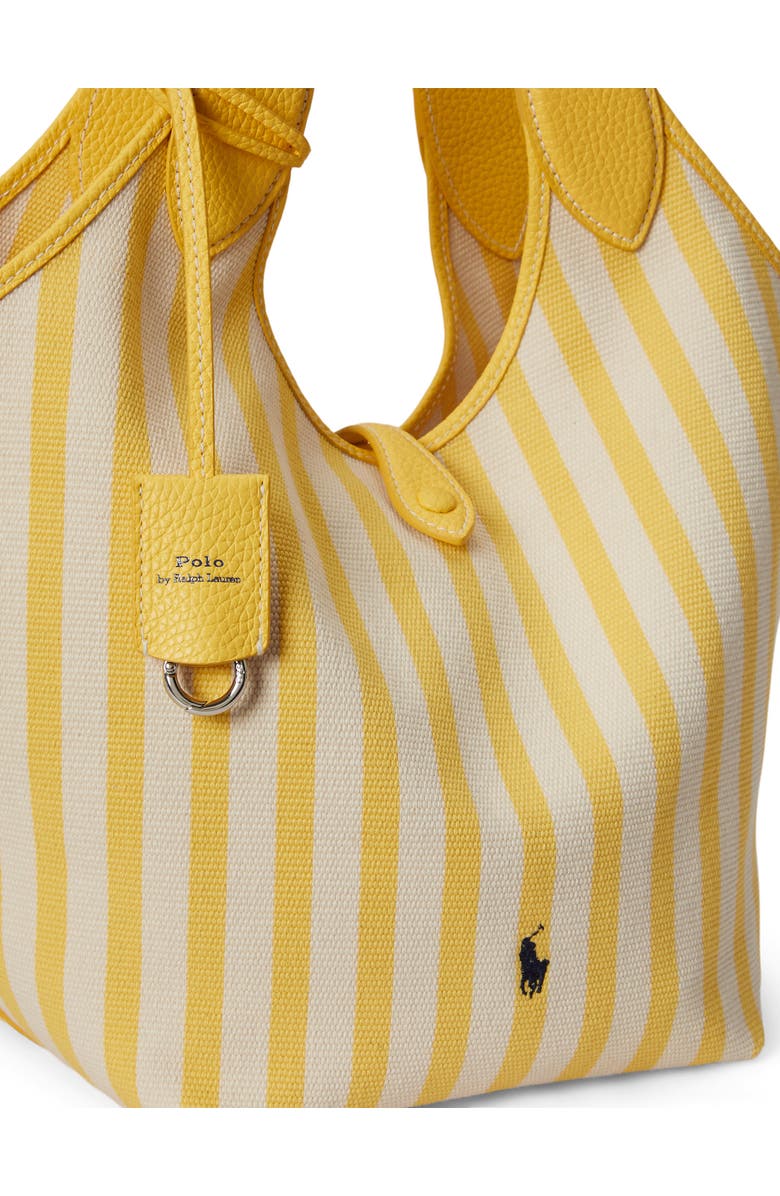Polo Ralph Lauren Play Stripe Canvas Tote, Alternate, color, Collegiate Yellow / White