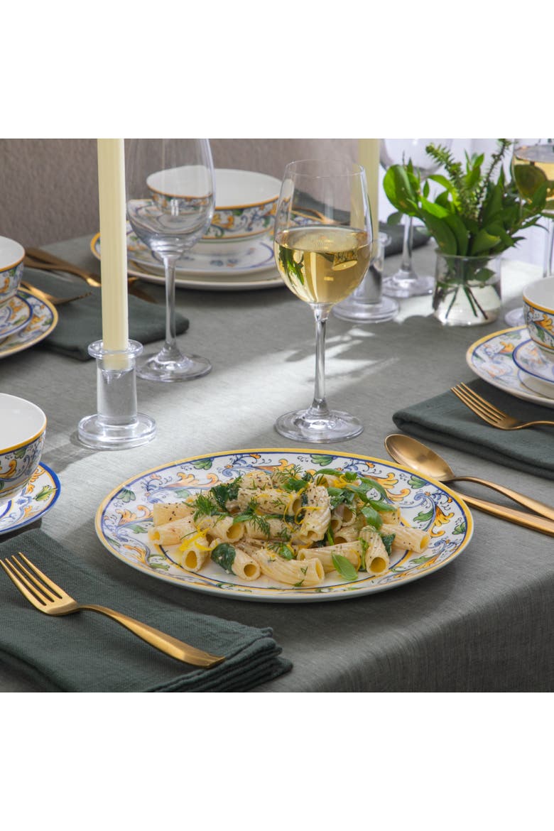 Sur La Table Arbor Days 12-Piece Decorated Ceramic Dinnerware Set, Alternate, color, Ivory