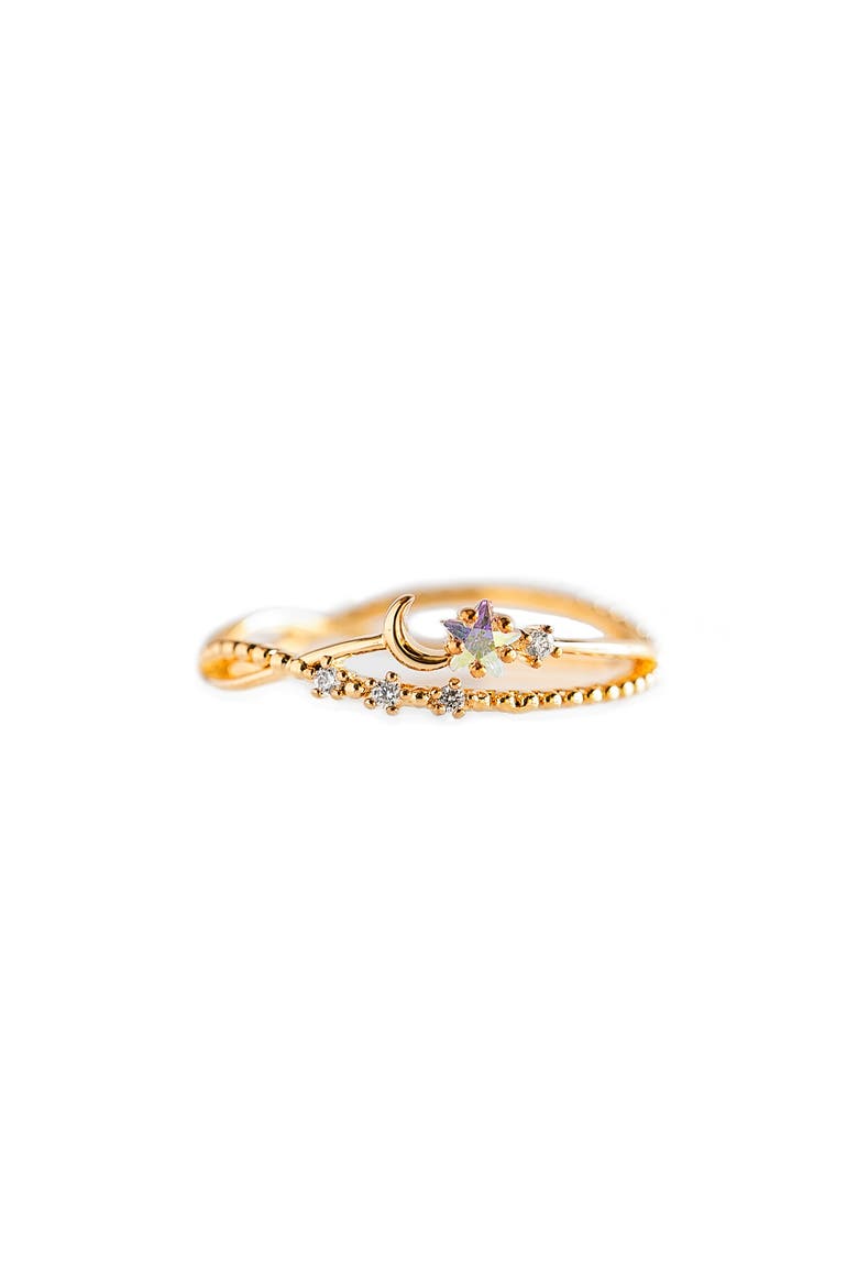Luna Sparkle Ring, Main, color, GOLD