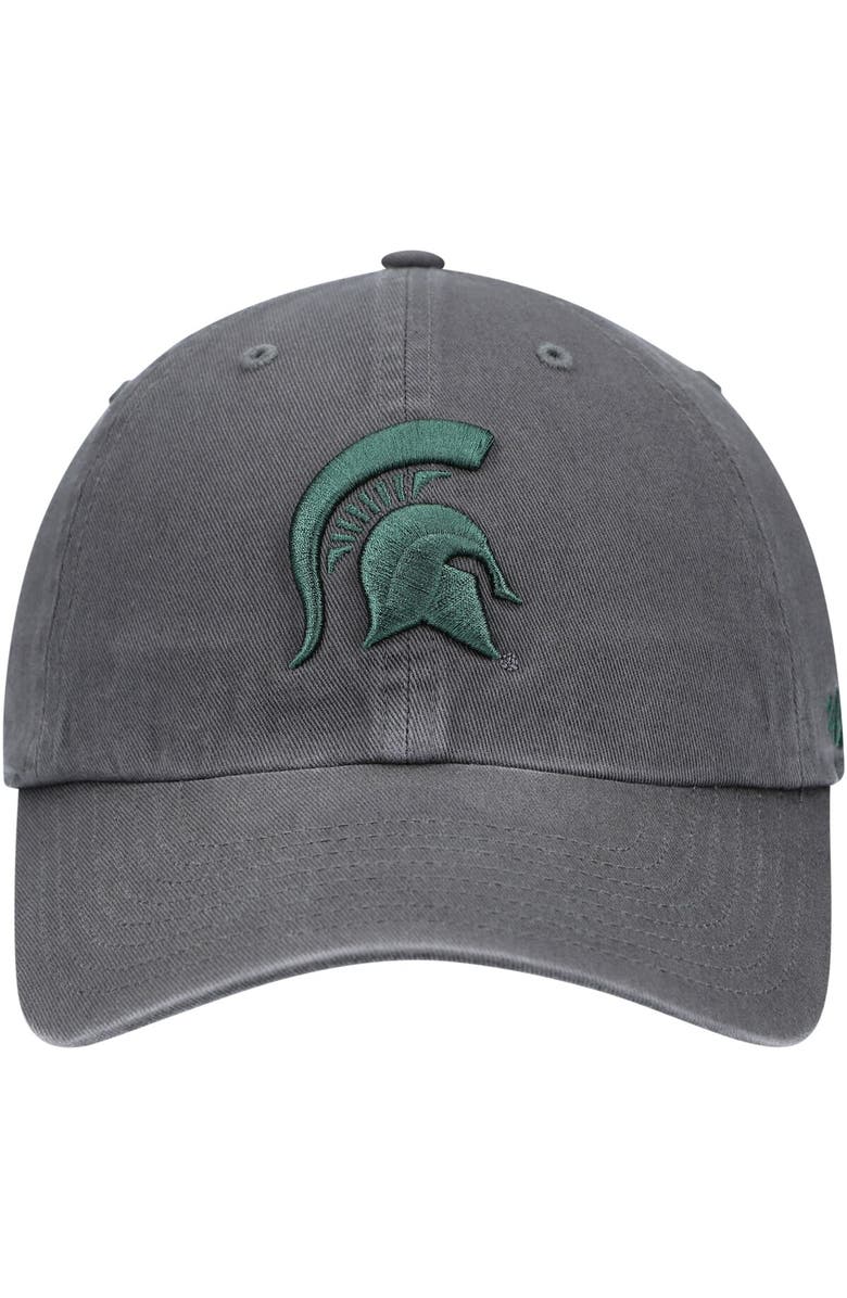 '47 Men's '47 Charcoal Michigan State Spartans Vintage Clean Up Adjustable Hat, Alternate, color, 