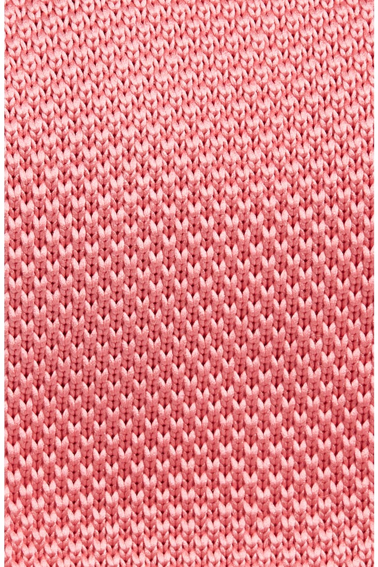 Salmon Silk Knit Tie, Alternate, color, PINK