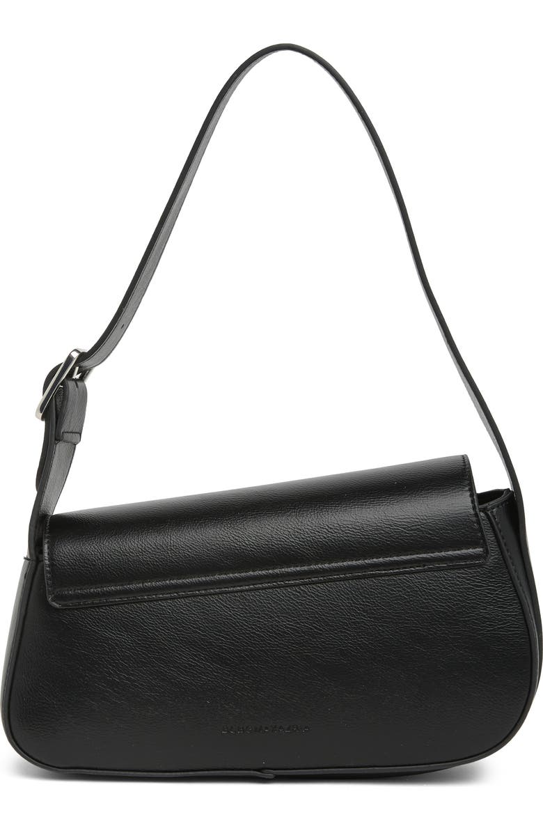 BCBG Asymmetric Flap Shoulder Bag, Alternate, color, Black