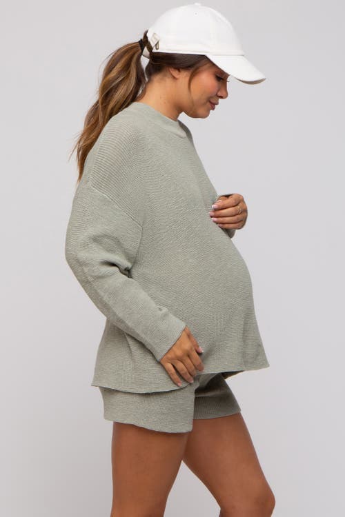 Pinkblush Sweater And Short Set In Gray