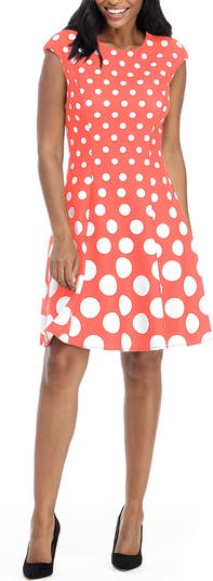 Dot Fit & Flare Dress