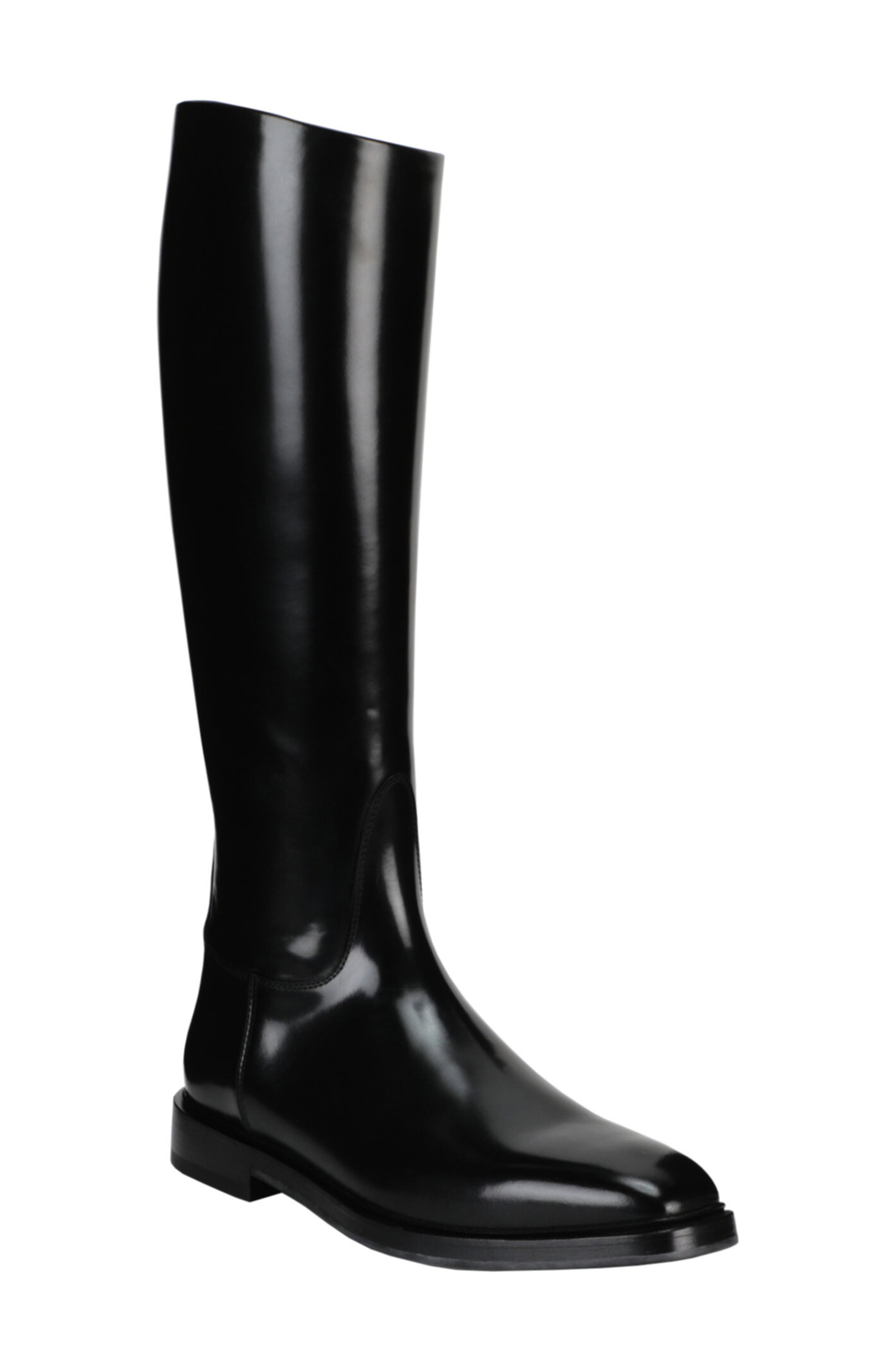 FERRAGAMO Fluid Leather Riding Boot