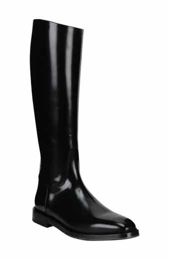 FERRAGAMO Fluid Leather Riding Boot