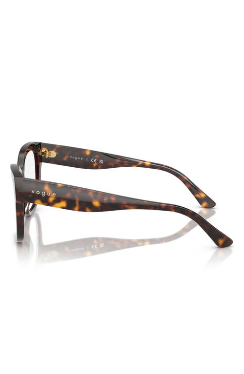 Vogue 53mm Square Optical Glasses In Dk Havana
