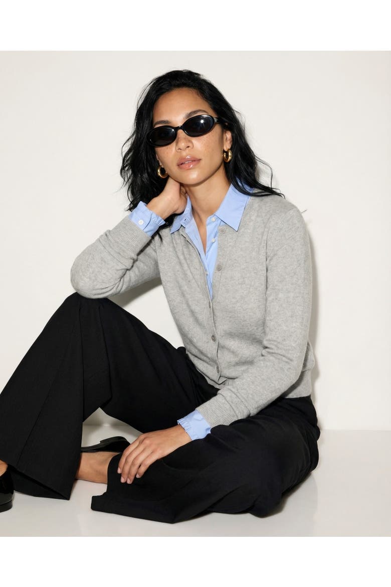 The Crewneck Cotton Cashmere Sweater, Alternate, color, Fog Grey