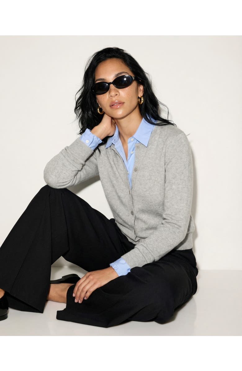 The Shirt by Rochelle Behrens The Crewneck Cotton Cashmere Sweater, Alternate, color, Fog Grey