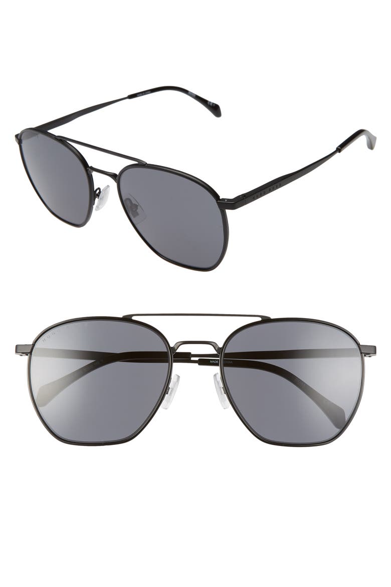 1090/S 57mm Navigator Sunglasses, Main, color, MATTE BLACK