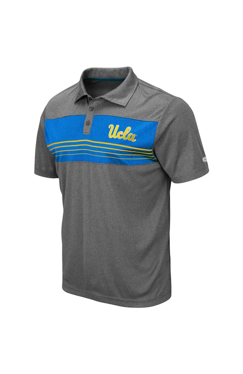 COLOSSEUM Men's Colosseum Heathered Charcoal UCLA Bruins Wordmark Smithers Polo, Alternate, color, 