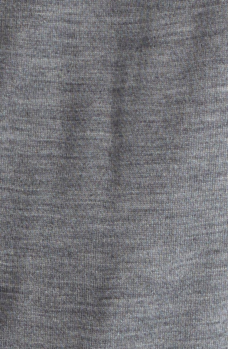 Thom Browne Classic 4-Bar Virgin Wool Cardigan, Alternate, color, Light Grey