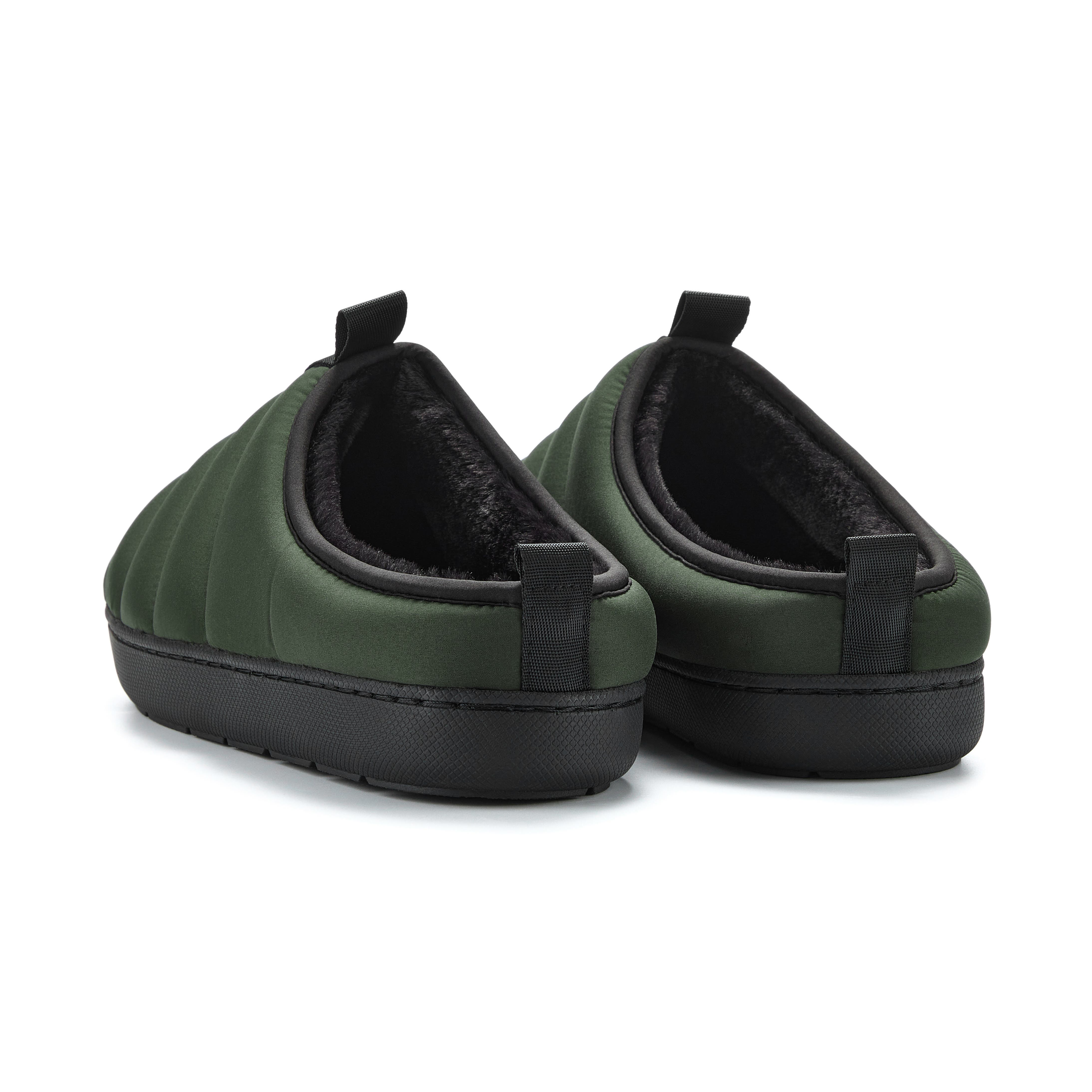 Seaton - Insulated Puffer Slippers, Alternate, color, DARK GREEN
