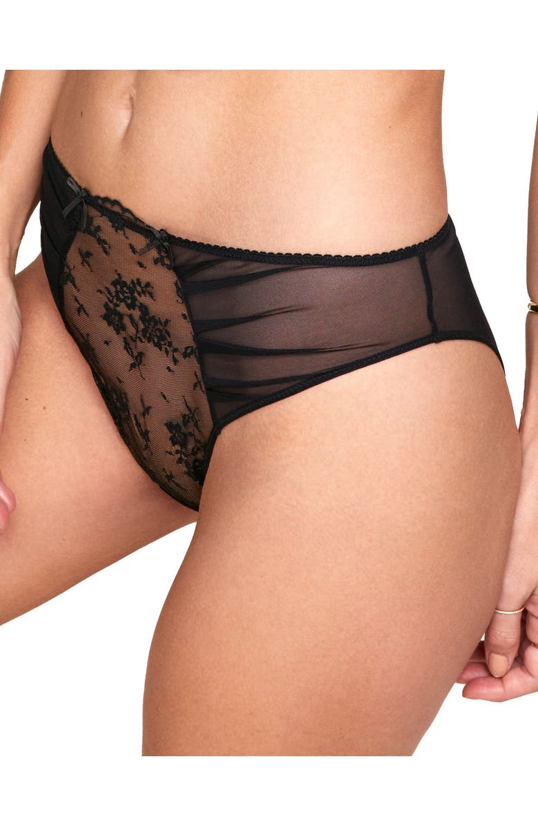 Adore Me Avara High Cut Panties, Main, color, Jet Black