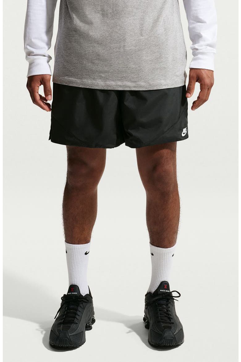Windrunner Lightweight Woven Shorts, Main, color, BLACK/ WHITE