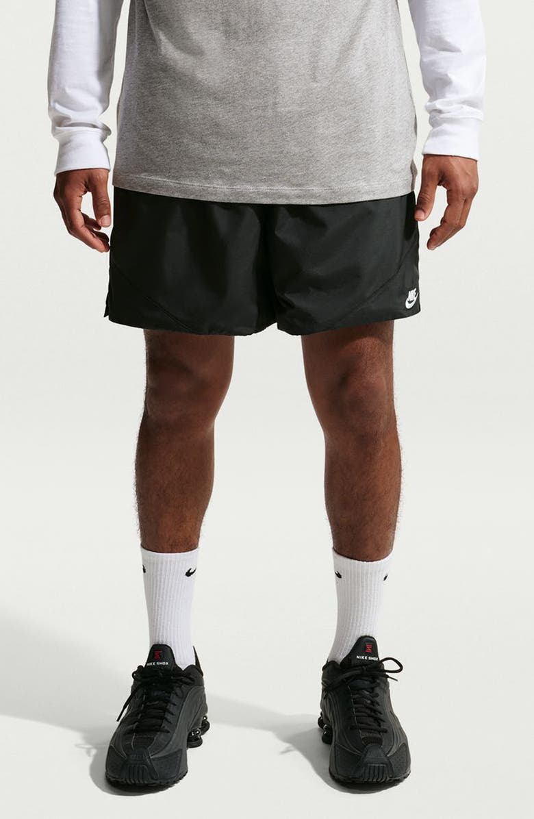 Nike Windrunner Lightweight Woven Shorts, Main, color, Black/ White