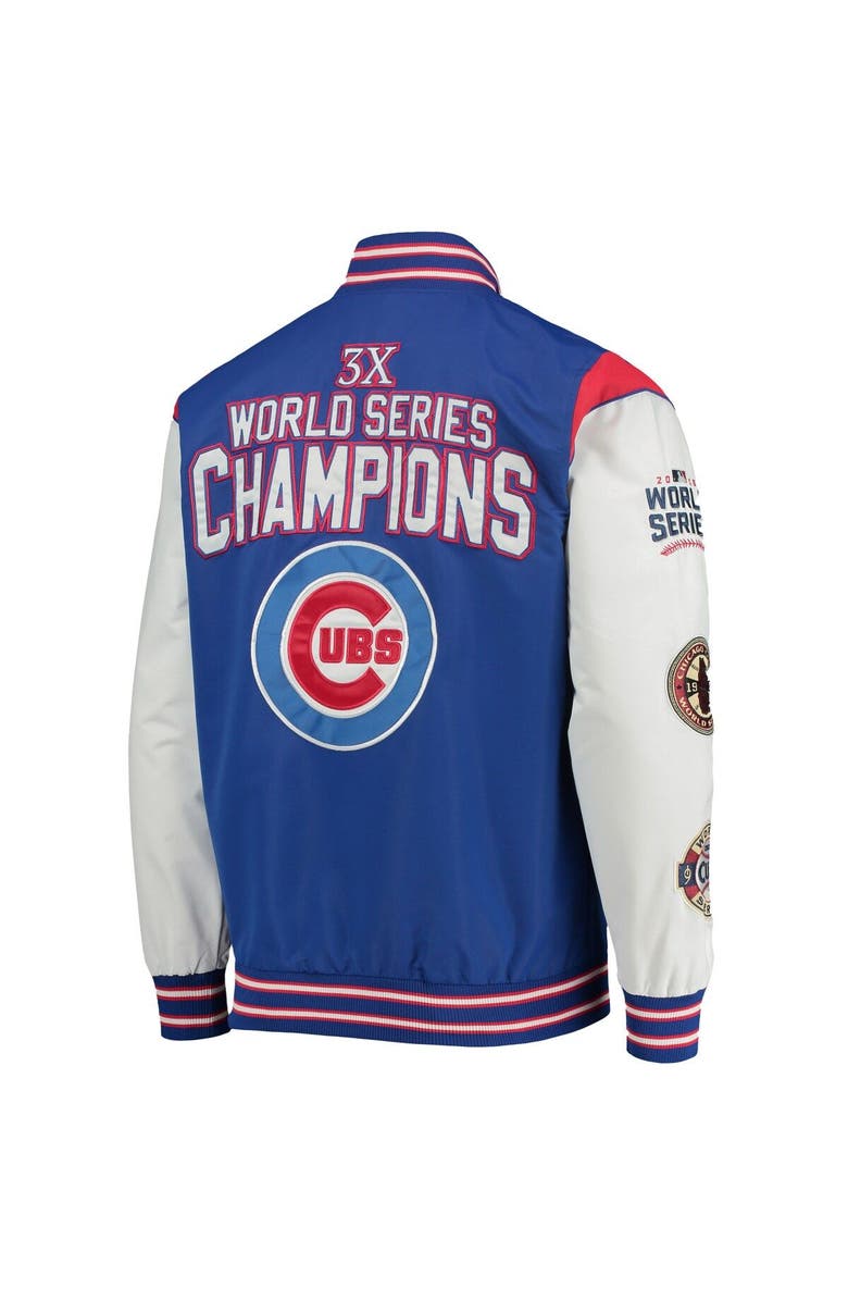 G-III SPORTS BY CARL BANKS Men's G-III Sports by Carl Banks Royal/Red Chicago Cubs Complete Game Commemorative Full-Snap Jacket, Alternate, color, 