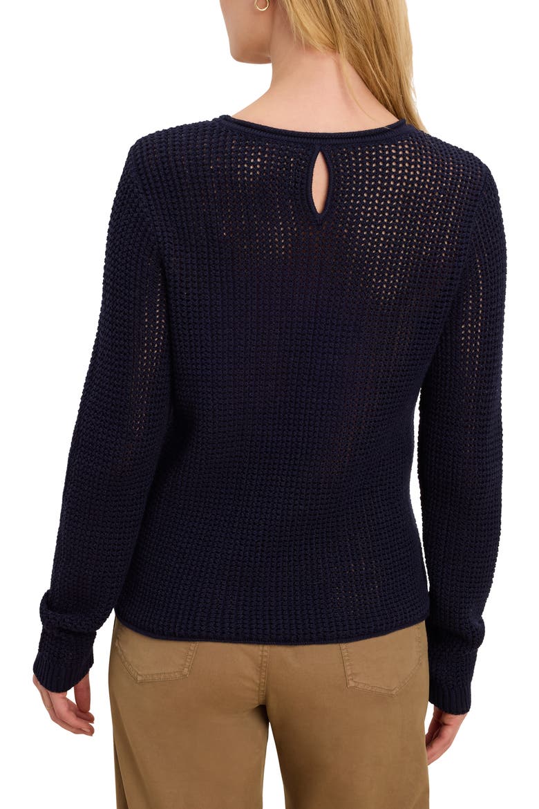 Diamond Stitch Mix Sweater, Alternate, color, DARK INDIGO