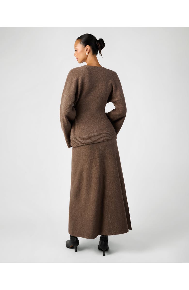 WeWoreWhat Cinched Waist Cardigan, Alternate, color, Brown