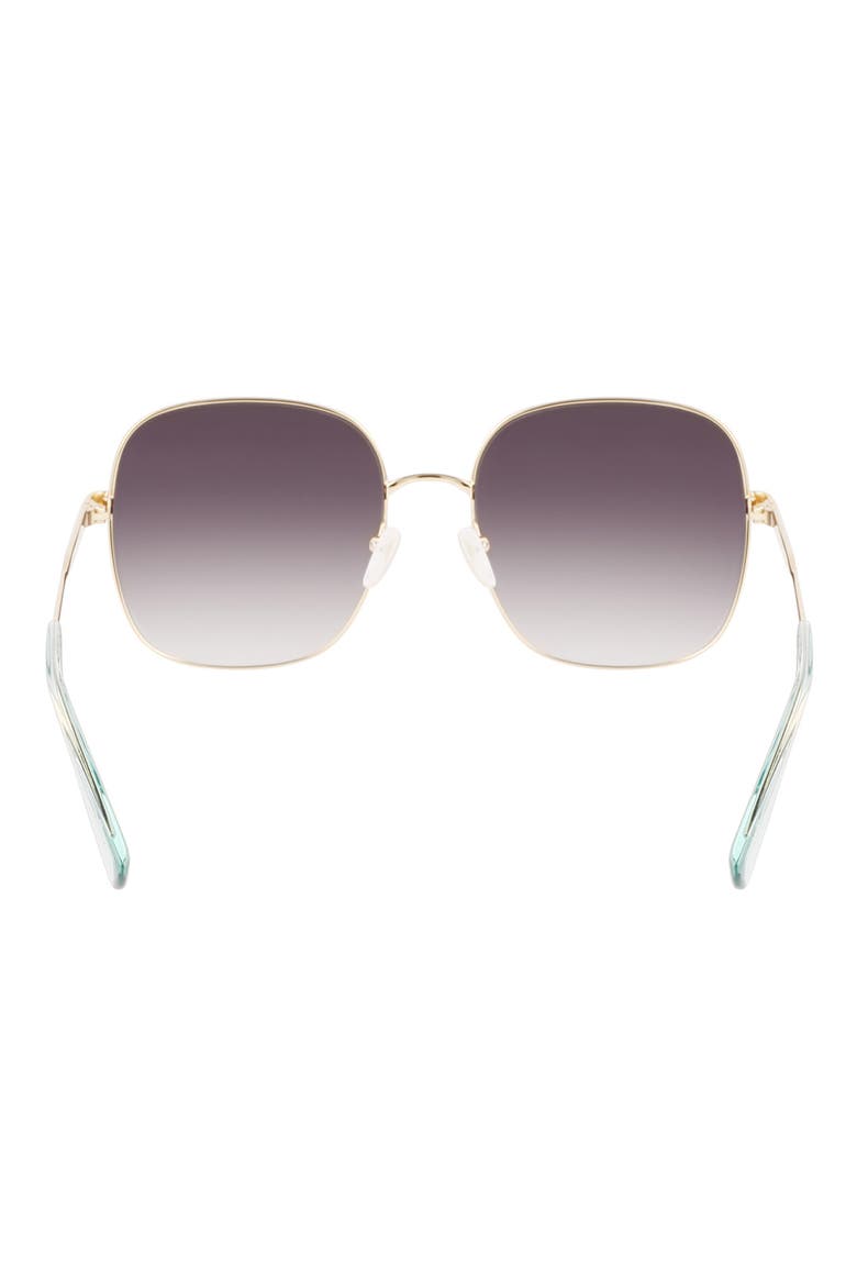 59mm Monogram Square Sunglasses, Alternate, color, GOLD/GRADIENT BLUE