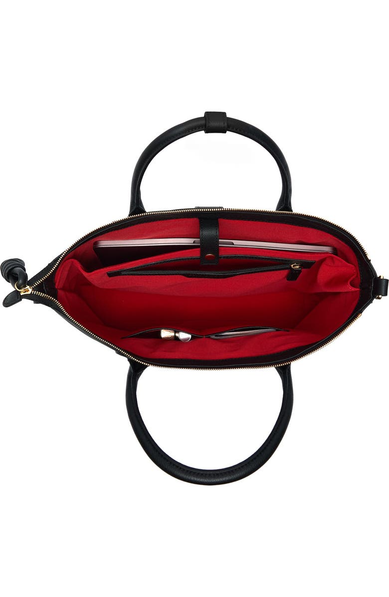 Esin Akan 6-in-1 Wimbledon Leather Backpack, Alternate, color, Black