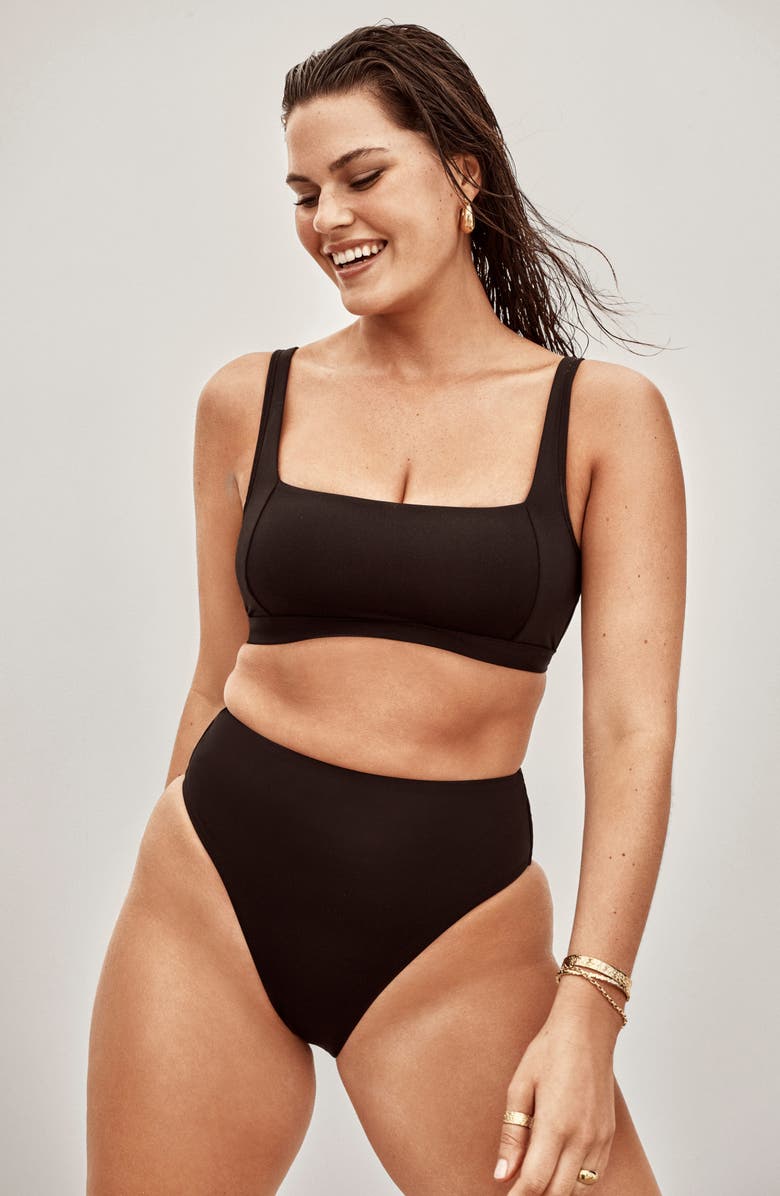 Sea Level Square Neck Bralette Bikini Top, Alternate, color, 