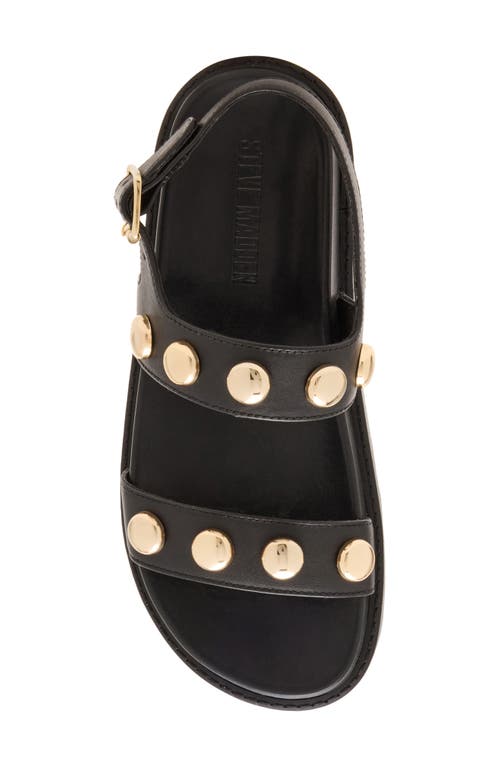 Steve Madden Bia Slingback Platform Sandal In Black Leather