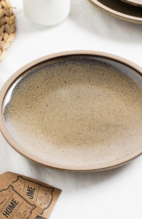 Stone Lain Tina Stoneware 4-piece Dinner Plate In Gray
