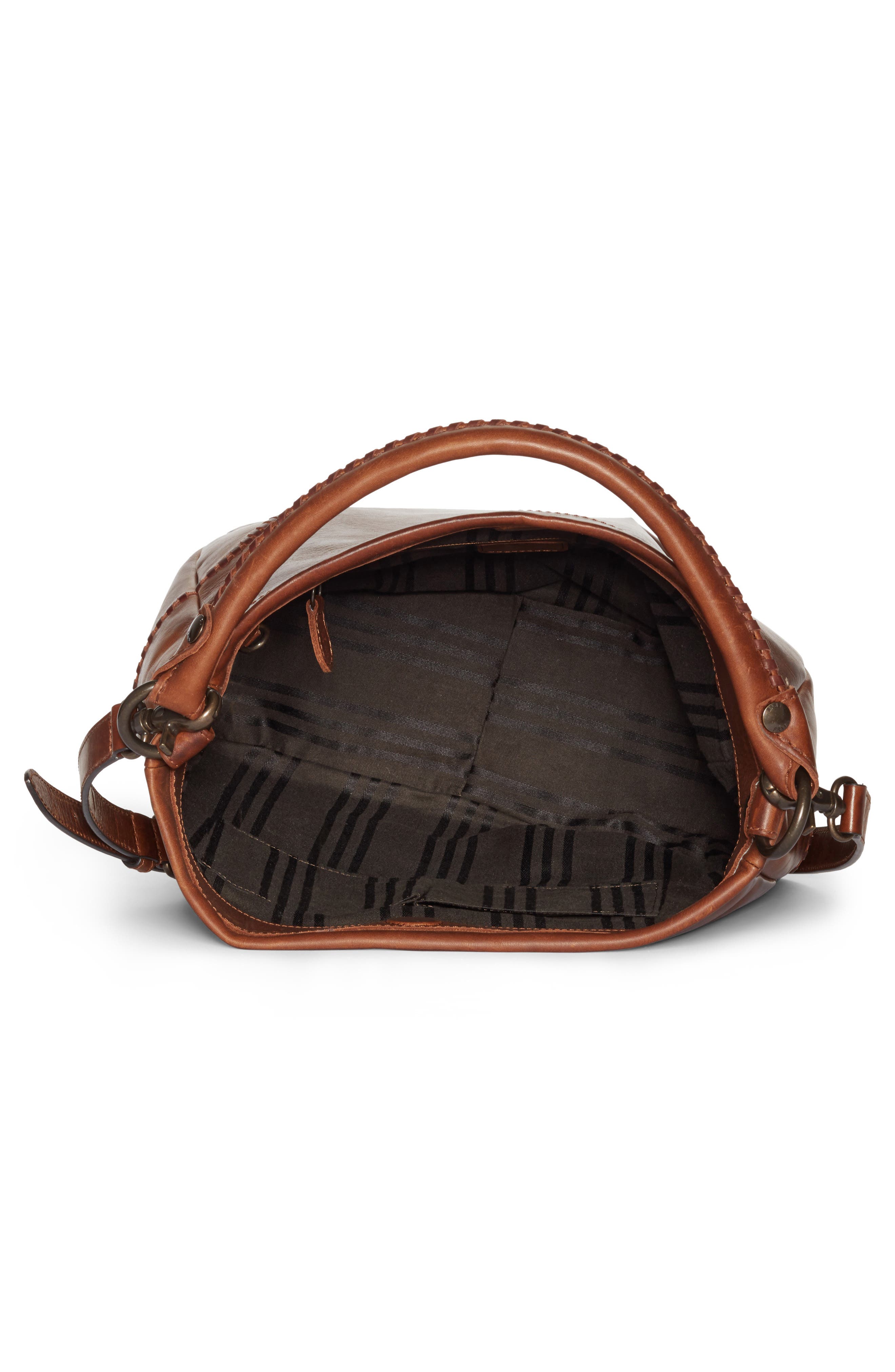 Frye Melissa Whipstitch Leather Hobo, Alternate, color, Cognac